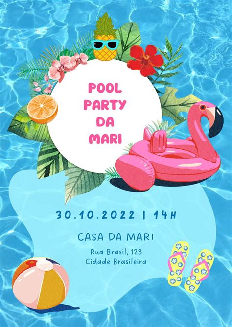 convite pool party